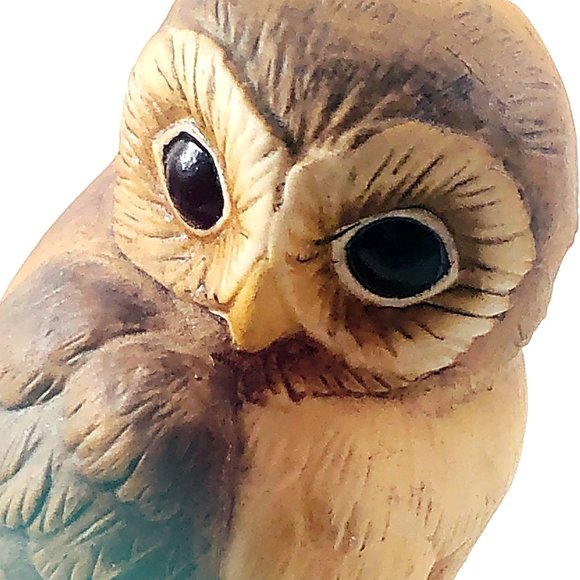 Baby Owl Andrea by Sadek Bisque Porcelain Figurine 6350 Japan 6350 - Picture 2 of 7